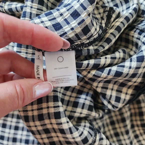 Reformation Plaid Dress With Petal Short Sleeves Small - Picture 11 of 11